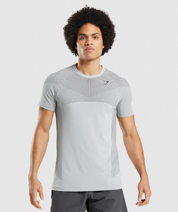 Pánské T Shirts Gymshark Apex Seamless Světle Šedé Černé Šedé | CZ 2385ILH
